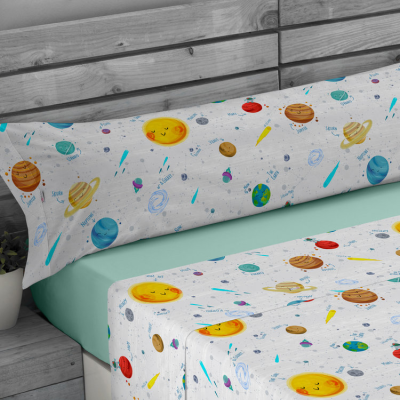 Juego de sábanas estampado Space