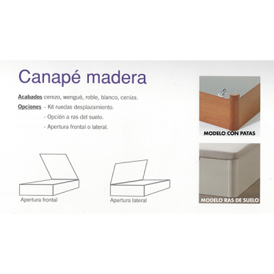 Canapé madera abatible neublanc