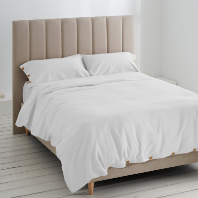 Dúo funda nórdica y almohadas algodón Suiza. 001-BLANCO