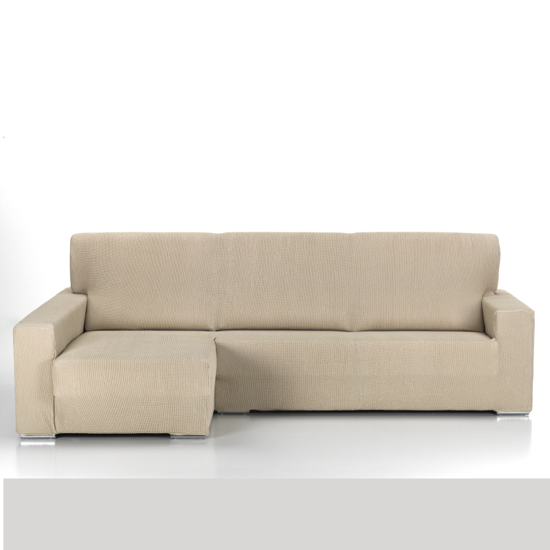 Funda de sofá chaise longue, ajustable, con tejido elástico y bielástico, funda de sofá chaise longue barata y ajustable