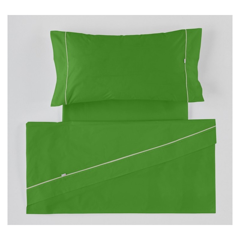 juego de sábanas 50% algodón 50% poliéster de color verde